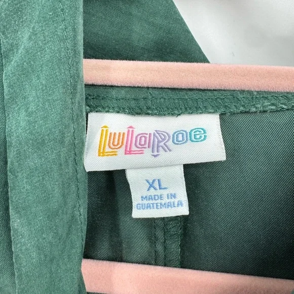 Lularoe Women's Green Full-Zip Hooded Jackie Jacket Women's Plus Size XL - Picture 3 of 9